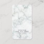 大理石メイクサロンQRコードフォトピンクブラック 名刺 (裏面)