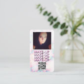 大理石メイクサロンQRコードフォト 名刺 (スタンド正面)