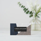 大理石メタルジオメトリ 名刺 (スタンド正面)