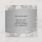 大理石メタルブラシ |美容師 スクエア名刺 (裏面)
