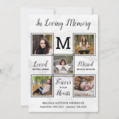 大理石メモリアルメモリアルフォト悔やみや弔慰葬儀 サンキューカード (正面)