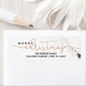 大理石メリーで |クリスマスタイポグラフィ ラベル (インサイチュ)