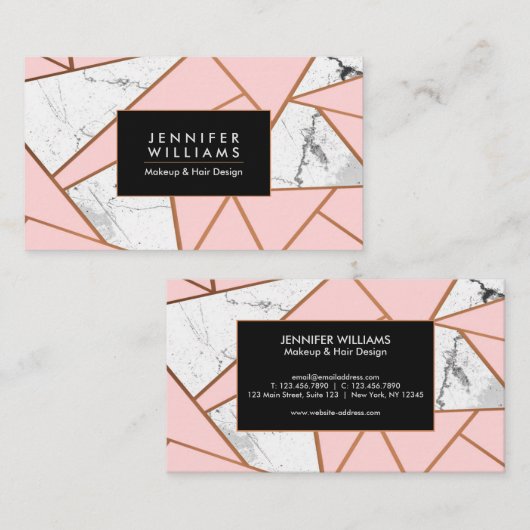 大理石モザイク 名刺 (正面/裏面)