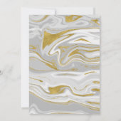 大理石モダンと金ゴールドの結婚式の日付カードを保存 セーブザデート (裏面)