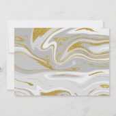 大理石モダンと金ゴールド結婚のサンキューカード サンキューカード (裏面)