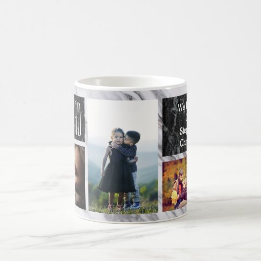 大理石モダンの父の日の写真 コーヒーマグカップ (中央)