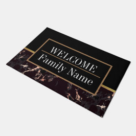 大理石モダンエレガント歓迎 ドアマット