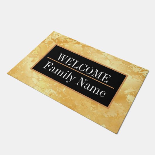 大理石モダンエレガント歓迎 ドアマット (アングル)