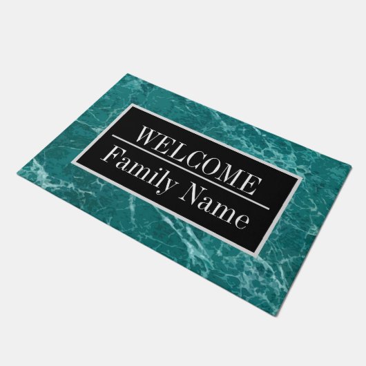 大理石モダンエレガント歓迎 ドアマット (アングル)