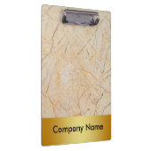 大理石モダンエレガント金ゴールドフェイクフォイル会社のロゴ クリップボード (右)