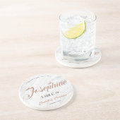 大理石モダンカスタマイズ可結婚能な名前 コースター (側面)