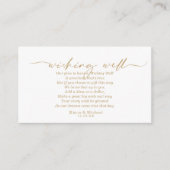 大理石モダングリッターウィッシングウェルV1金ゴールドID816 エンクロージャーカード (正面)