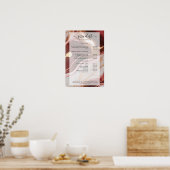 大理石モダングリッターサロンプレスリステ ポスター (キッチン)