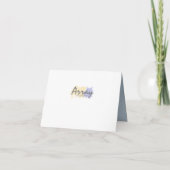 大理石モダングリッターサンキューダスティブルーID816 カード (裏面)