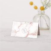 大理石モダングリッターテーブルプレイスバラ金ゴールドID816 プレイスカード (裏面)