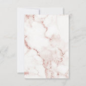 大理石モダングリッターブライダルシャワーローズゴールドID816 招待状 (裏面)