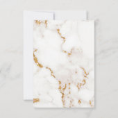 大理石モダングリッターブライダルシャワー金ゴールドID816 招待状 (裏面)