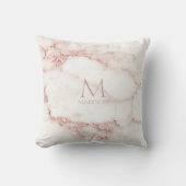 大理石モダングリッターモノグラムバラ金ゴールドID816 クッション (正面)