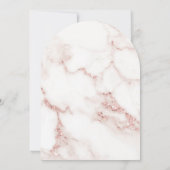 大理石モダングリッター結婚のバラ金ゴールドアーチID816 招待状 (裏面)