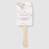 大理石モダングリッター結婚のバラ金ゴールドID816 ハンドファン (正面)