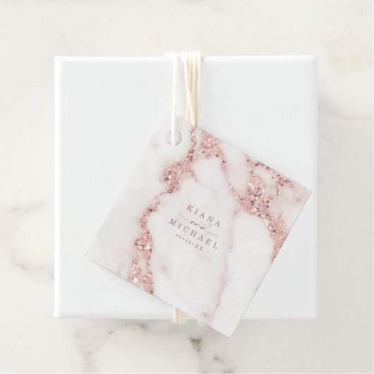 大理石モダングリッター結婚のバラ金ゴールドID816 フェイバータグ (インサイチュ)