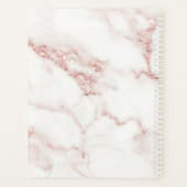 大理石モダングリッター結婚のバラ金ゴールドID816 プランナー手帳 (裏面)