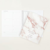 大理石モダングリッター結婚のバラ金ゴールドID816 プランナー手帳 (ディスプレー)