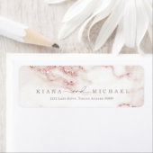 大理石モダングリッター結婚のバラ金ゴールドID816 ラベル (インサイチュ)