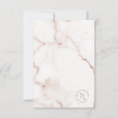 大理石モダングリッター結婚のバラ金ゴールドID816 出欠カード (裏面)