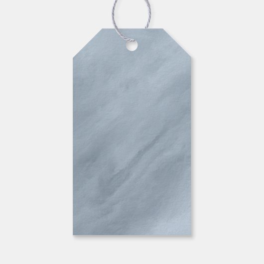 大理石モダングリッター結婚ズダスティブルーID816 ギフトタグ (裏面)