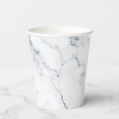 大理石モダングリッター結婚ズダスティブルーID816 紙コップ (裏面)