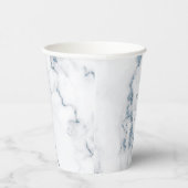 大理石モダングリッター結婚ズダスティブルーID816 紙コップ (右)