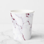 大理石モダングリッター結婚ズBurgundy ID816 紙コップ (裏面)