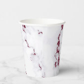 大理石モダングリッター結婚ズBurgundy ID816 紙コップ (右)
