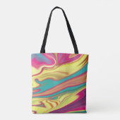 大理石モダンシンプル花崗岩テクスチャ液流w トートバッグ (裏面)