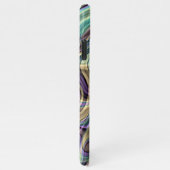 大理石モダンスタイリッシュ渦巻きアートのモチーフ iPhoneケース (右側)