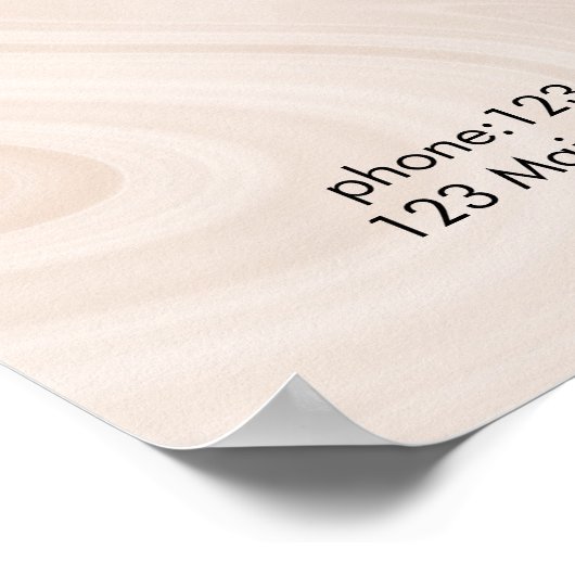 大理石モダンスタイル価格表ポスター ポスター (角)