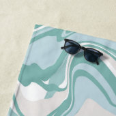 大理石モダンターコイズ沿岸ビーチ海名 ビーチタオル (インサイチュ)