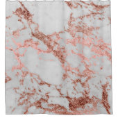 大理石モダンバラ金ゴールドグリッター シャワーカーテン (正面)