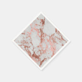 大理石モダンバラ金ゴールドグリッター スタンダードカクテルナプキン (角)
