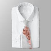 大理石モダンバラ金ゴールドグリッター ネクタイ (タイ)