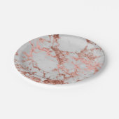 大理石モダンバラ金ゴールドグリッター ペーパープレート (アングル)