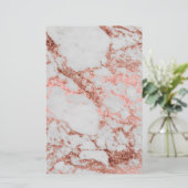 大理石モダンバラ金ゴールドグリッター 便箋 (スタンド正面)