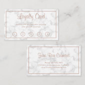 大理石モダンバラ金ゴールドスクリプトエレガントビジネス ロイヤリティカード (正面/裏面)