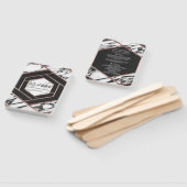 大理石モダンバラ金ゴールドトリム六角形プログラム ハンドファン (組立なし)