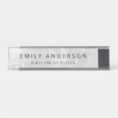 大理石モダンパーソナライズされた石 デスクネームプレート (正面)