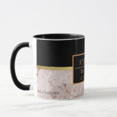 大理石モダンビジネスの名前の追加 マグカップ (左)