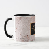 大理石モダンビジネスの名前の追加 マグカップ (左)