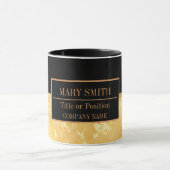 大理石モダンビジネスの名前の追加 マグカップ (中央)