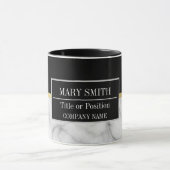 大理石モダンビジネスの名前の追加 マグカップ (中央)